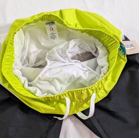 NWT Boys Ombre Color block UPF 50+ UV Protection Swim Trunks, Size 14 - Picture 3 of 4